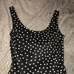 White polka dot dress